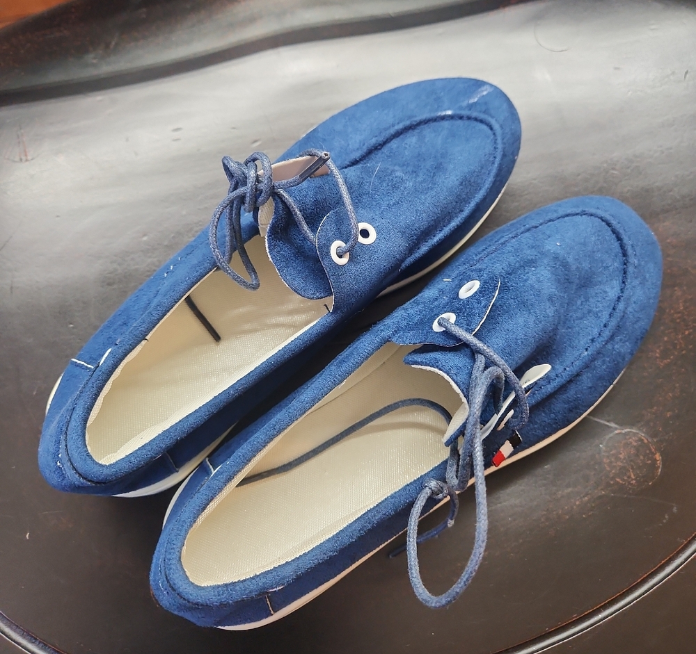 Source Unknown Blue Moccasin Shoes